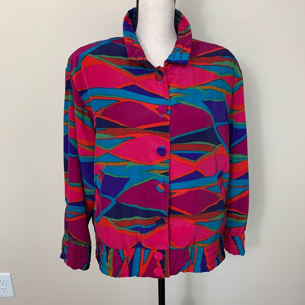 80’s Tan-Jay vintage vivid multi colored jacket